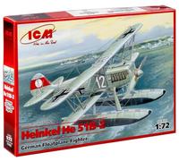 ICM ICM72192 1:72-Heinkel He 51B-2, German Floatplane Fighter, Black