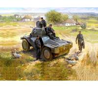 Icm P 204 (F) German Armoured Vehicle With 4 Crew Figures & Cat