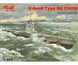 ICM S009 U-Boat Type IIB WWII German Submarine 1939 1:144 Ship Model Kit