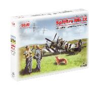 ICM Spitfire Mk.IX with RAF Pilots & Ground Personnel (7 Figures)