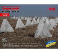 ICM 35746 Dragons Teeth Anti-Tank Obstacles Plastic Kit