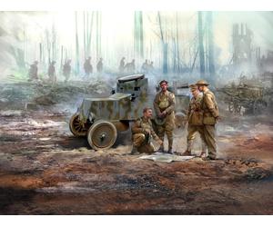 ICM Vehicles 1:35 - Model T RNAS Armoured Cars with 4 WWI British Tank Crew