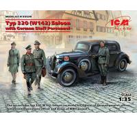 ICM Vehicles 1:35 - Typ 320 (W142) Saloon with German Staff Personnel 4 Figures