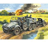 ICM Vehicles 1:72 - Krupp L2H143 Kfz.69 with Pak 36, German Artillery Tractor -