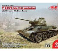 ICM ICM35366 35366-1/35 T34/76 Production1943, Tank 1:35-34/76 Late 1943 Production, Black