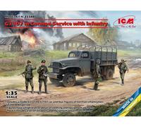 ICM Plastic Model Kit G7107 - German Service with Infantry 1:35 Scale #35588