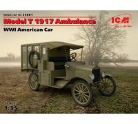 ICM ICM35661 1:35-Model T 1917 Ambulance, WWI American Car, Olive Green