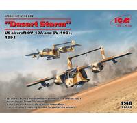 ICM ICM48302 1:48-1991 'Desert Storm' US Aircraft OV-10A and OV-10D+ Scale Model Kit, Black