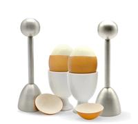 ICO Set of 2 Stainless Steel Egg Topper | Premium Boiled Egg Cutter and Egg Opener for Boiled Eggs | Egg Peeler for Hard Boiled Eggs with Precision Cutting, Pack of 2