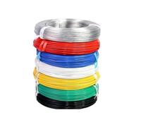 ICOBES 5M FF46-1 PTFE Wire Signal Control Sensor Detector Parking Access Cable 0.12mm ~ 4mm FEP Insulation Ground Inductor Line White, Black, Green (Color : Black, Size : Sq 1.0mm)