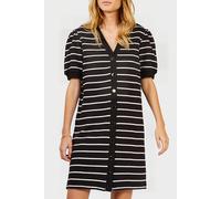 ICode Black And Ecru Knit Buttoned Sailor-stripe Dress size 36 | Shirt Dresses Outlet | Women | Brown 36