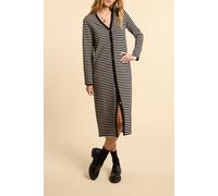 ICode Black Buttoned Sailor-stripe Long Dress size 42 | Midi Dresses Outlet | Women 42