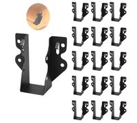 ICokin 16 Pcs 2x4 Joist Hanger,Q235B Steel Black Powder Coated Face Mount Joist Hangers,Hurricane Ties for Rafters,Tie Brackets for Floor Deck and Ceiling Joists