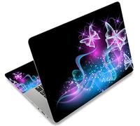 icolor Laptop Skin Sticker Decal 12" 13 13.3" 14 15 15.4" 15.6 inch Personalized Universal Notebook Vinyl Skin Stickers Cover Art Decal Computer Protector (Black-purple)