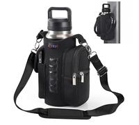 icolor Magnetic Gym Bag Water Bottle Carrier Holder with Strap & Phone Pockets, Φ3.9 Gym Magnetic Bag 5 Built-in Magnets Gym Accessories Organizer Sling Small Gym Bag Pouch for Men Women