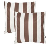 icon 2 Pack Cushion 43x43 Kyoto Fabric, Stripe, Chocolate ICON Chocolate