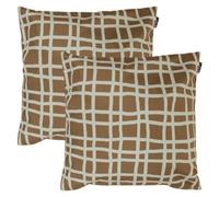 icon 2 Pack Cushion 43X43Cm Mark Making, Chocolate