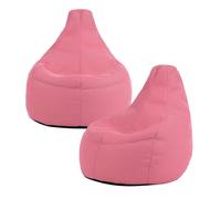icon 2 Pack Gaming Bean Bag Recliner Performance Mesh in Light Pink | Size: Medium ICON Light Pink Medium