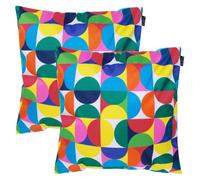 icon 2Pk Cushion 43X43Cm Circluar Geo, Aqua Back