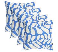 icon 4 Pack Cushion 43x43 Kyoto Fabric - Abstract Leaf Blue ICON Blue