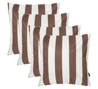 icon 4 Pack Cushion 43x43 Kyoto Fabric, Stripe, Chocolate ICON Chocolate