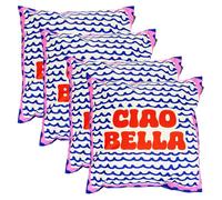 icon 4 Pack Cushion 43x43cm Ciao Bella Print in Blue | Size: 43x43 cm ICON Blue 43x43 cm