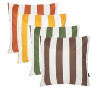 icon 4Pk Cushion Deck Stripe, X1 Yellow, X1, Olive, X1 Chocolate, X1 Terracotta