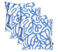 icon 4Pk Cushion X 2 Squiggle Leaf Blue, X2 Abstract Leaf Blue