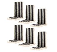 icon 6Pk High Back Seat Pad Deck Stripe Black, Double Sided