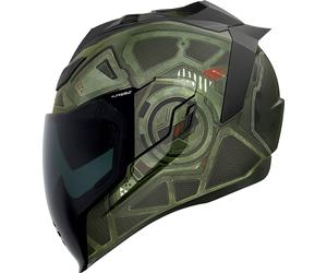 Icon Airflite Blockchain, full face helmet M Matt Green/Black