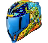 Icon Airflite Bugoid Blitz Full face Motorcycle Helmet Blue