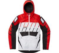 Icon Airform Retro Motorcycle Textile Jacket, white-red, size S for Men