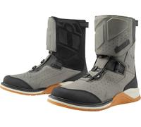 Icon Alcan WP waterproof Motorcycle Boots, black-grey, size 43 44 for Men