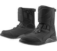 Icon Alcan WP waterproof Motorcycle Boots, black, size 45 46 for Men