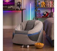 icon Alpha Kids Gaming Bean Bag Chair in Light Grey ICON Light Grey