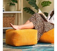 icon Amara Beanbag Footstool Corduroy Ochre Yellow
