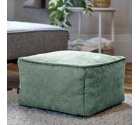 icon Amara Chenille Bean Bag Pouffe Grey in Green | Size: Small ICON Green Small