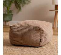 Icon Amara Jumbo Cord Square Footstool Bean Bag, Mocha Brown