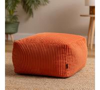 Icon Amara Jumbo Cord Square Footstool Bean Bag, Terracotta