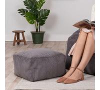 icon Amara Beanbag Footstool Corduroy Charcoal
