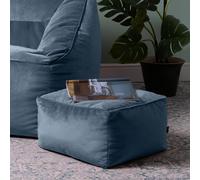 icon Amara Square Bean bag Footstool, Velvet in Light Blue ICON Light Blue