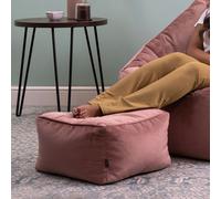 icon Amara Square Bean bag Footstool, Velvet in Light Pink ICON Light Pink