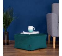 icon Amara Square Bean bag Footstool, Velvet in Teal ICON Teal