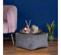 Square Velvet Bean Bag Footstool Pouffe Stool Seat Living Room Beanbag Foot Rest