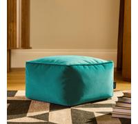 icon Amara Velvet Bean Bag Pouffe Teal Green
