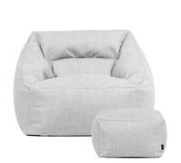 icon Bean Bag Armchair & Footstool Outdoor Woven in Grey ICON Grey