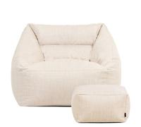 icon Bean Bag Armchair & Footstool Outdoor Woven in Natural ICON Natural