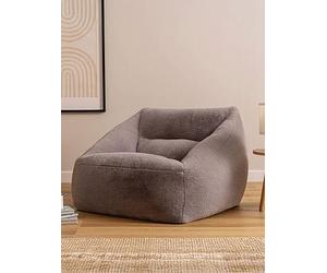 Icon Beanbags Natalia Faux Fur Armchair Beanbag Grey