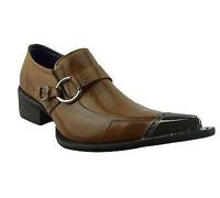 Icon Carnaby Street (Gucinari Men's Sayer Leather Loafers, Brown, Block Heel, Steel Cap Toe, UK 6-12 (Brown, UK Footwear Size System, Adult, Men, Numeric, Medium, 9)