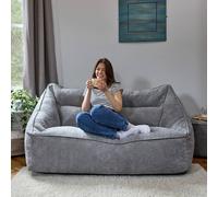 Cecilia Bean Bag Sofa Grey Giant Chenille Bean Bag Chair ICON Mid Grey XL